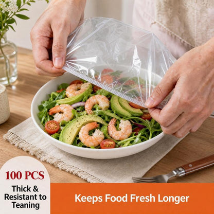🔥LAST DAY SALE 49% OFF-100Pcs Medium Reusable Elastic Plastic Bowl Covers - Kitchen Bread Proofing,