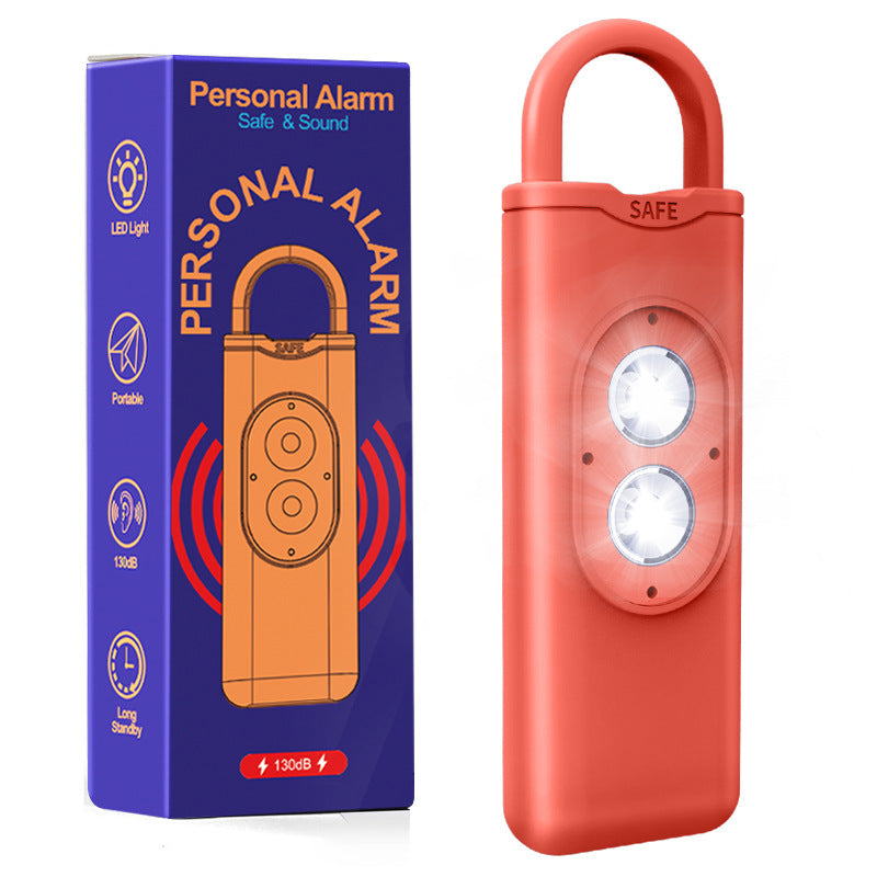 Double-flashing personal alarm
