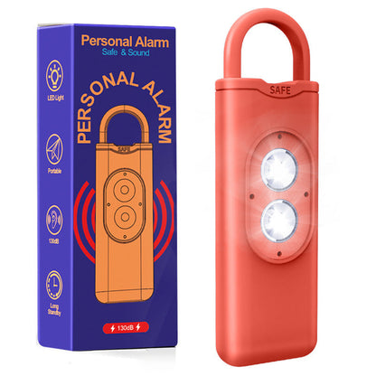 Double-flashing personal alarm