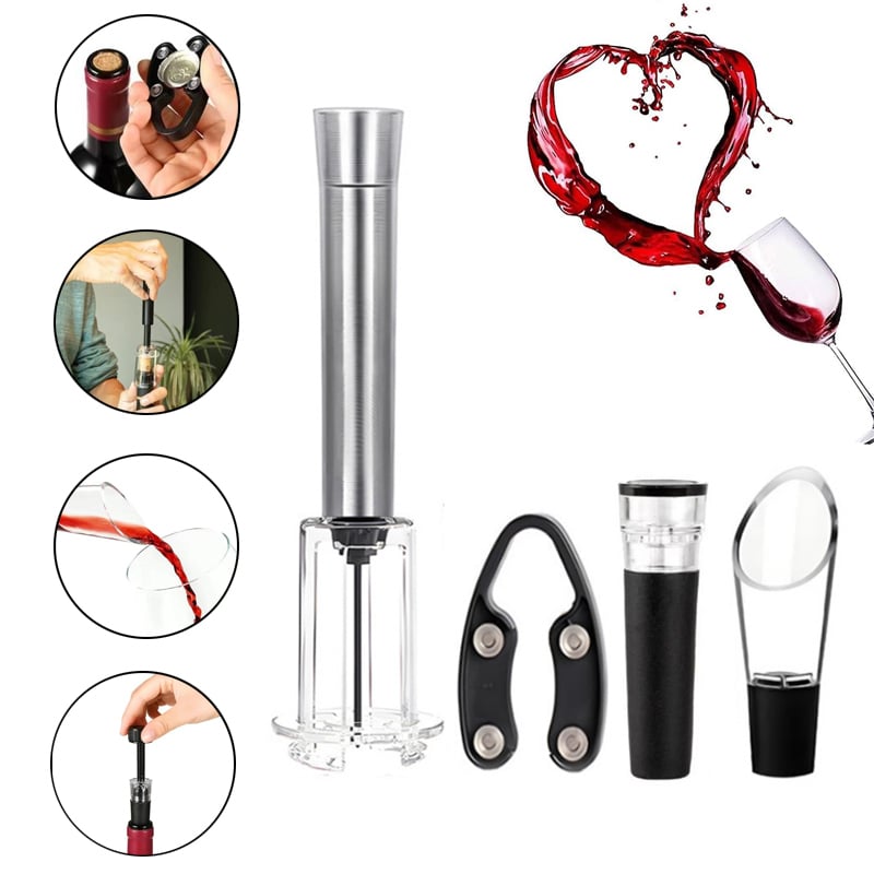 🎁🔥LAST DAY 50% OFF-🔥Air Pump Cork Remover Wine Bottle Opener Set