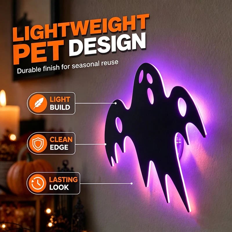 👻 Halloween LED Silhouette Wall Light Stickers
