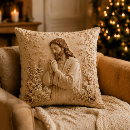 🏆 50K+ SOLD!✝️Jesus-Themed Pillowcase – Machine Washable, Wrinkle-Resistant, Durable, Perfect for Living Room, Bedroom, Office & More⛪