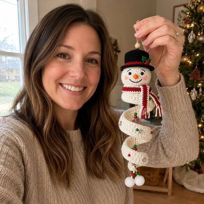 🎅🌲Crochet Snowman Spiral Oranment DIY Kit