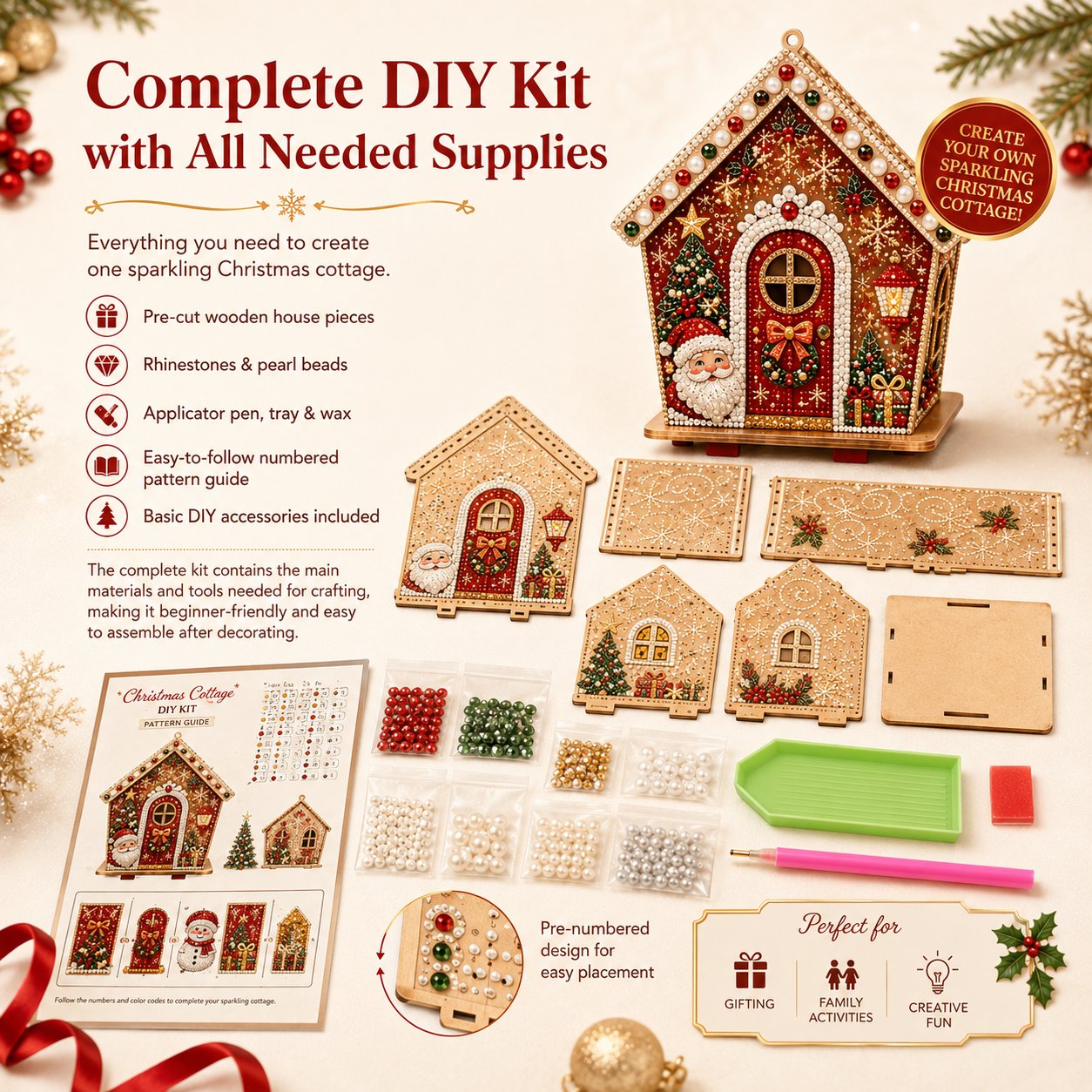 🔥LAST DAY 50% OFF - 🎄Plymagic DIY Pearl Art - Christmas Collection