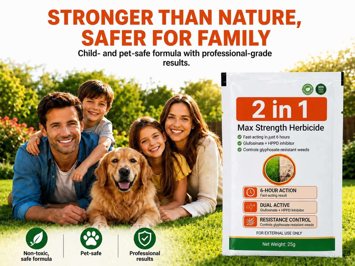 🔥Advanced 2-in-1 Pro+ Herbicide | Upgraded Formula for 6-Hour Rapid Kill, Root Eradication & Destroys Glyphosate-Resistant Weeds