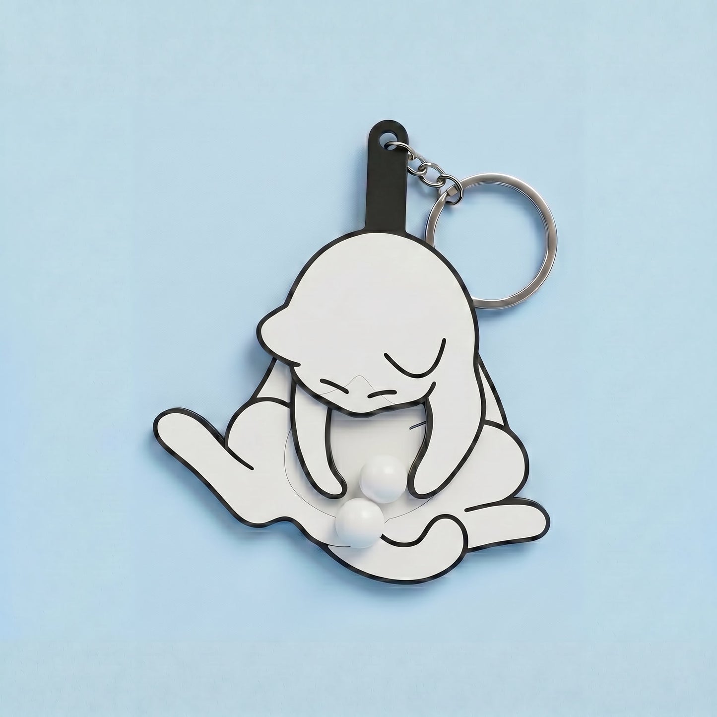 🐱🥚Pull-Play Cat & Egg Keychain