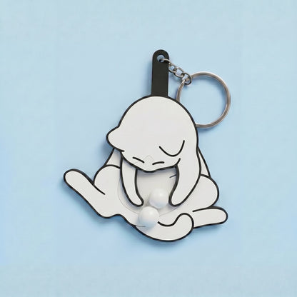 🐱🥚Pull-Play Cat & Egg Keychain