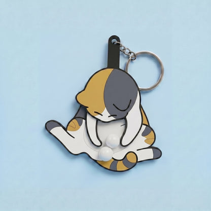 🐱🥚Pull-Play Cat & Egg Keychain