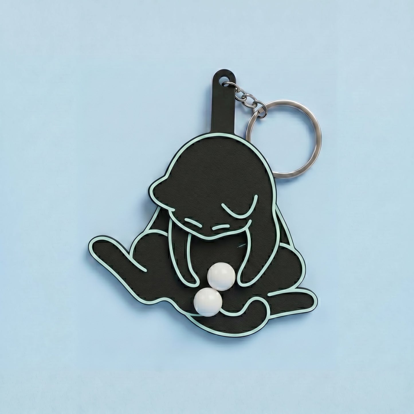 🐱🥚Pull-Play Cat & Egg Keychain